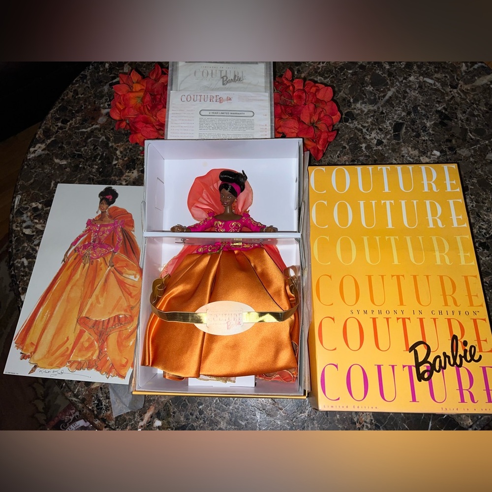 Barbie Couture Symphony in Chiffon Orange and Pink Doll